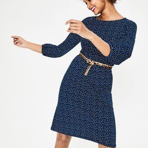 Boden Odelia Jersey Scattered Stars Navy Dress 16